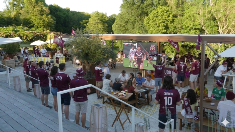 Diffusion des événements sportifs au restaurant Côté Piscine à Sainte Raphine