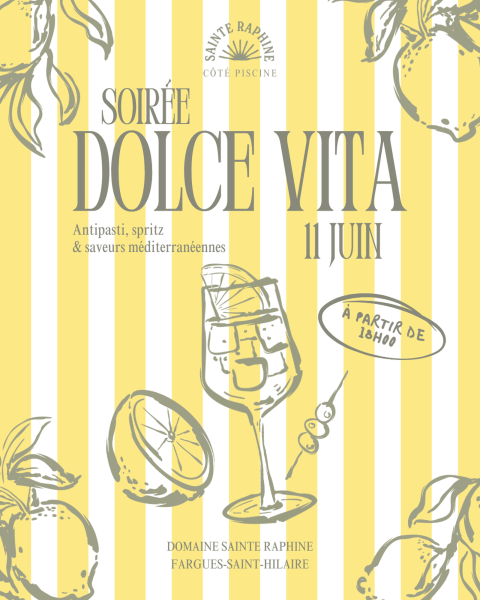 Soirée italienne au restaurant Côté Piscine le 11 juin
